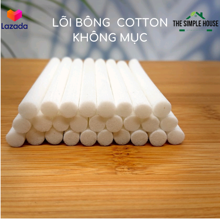 Lõi Bông Cotton Thay Thế Cho Máy Xông Tinh Dầu, Que Khuếch Tán Tinh Dầu Không Mục Bảo Hành 1 Đổi 1