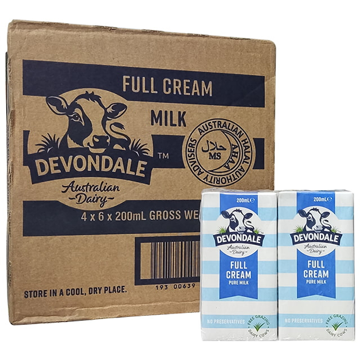 Sữa tươi devondale nguyên kem 200ml hsd 03/2025