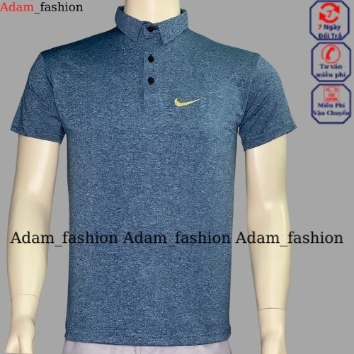 Áo thun trụ mè đốm nam chất poly lạnh thể thao, co giãn 4 chiều adam_fashion