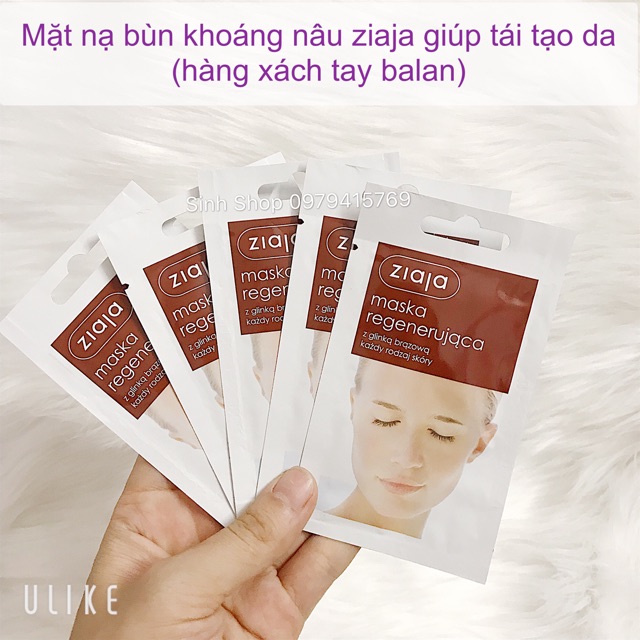 Mặt Nạ Bùn Khoáng Nâu Ziaja giúp tái tạo da mặt (bill ảnh tiếp)