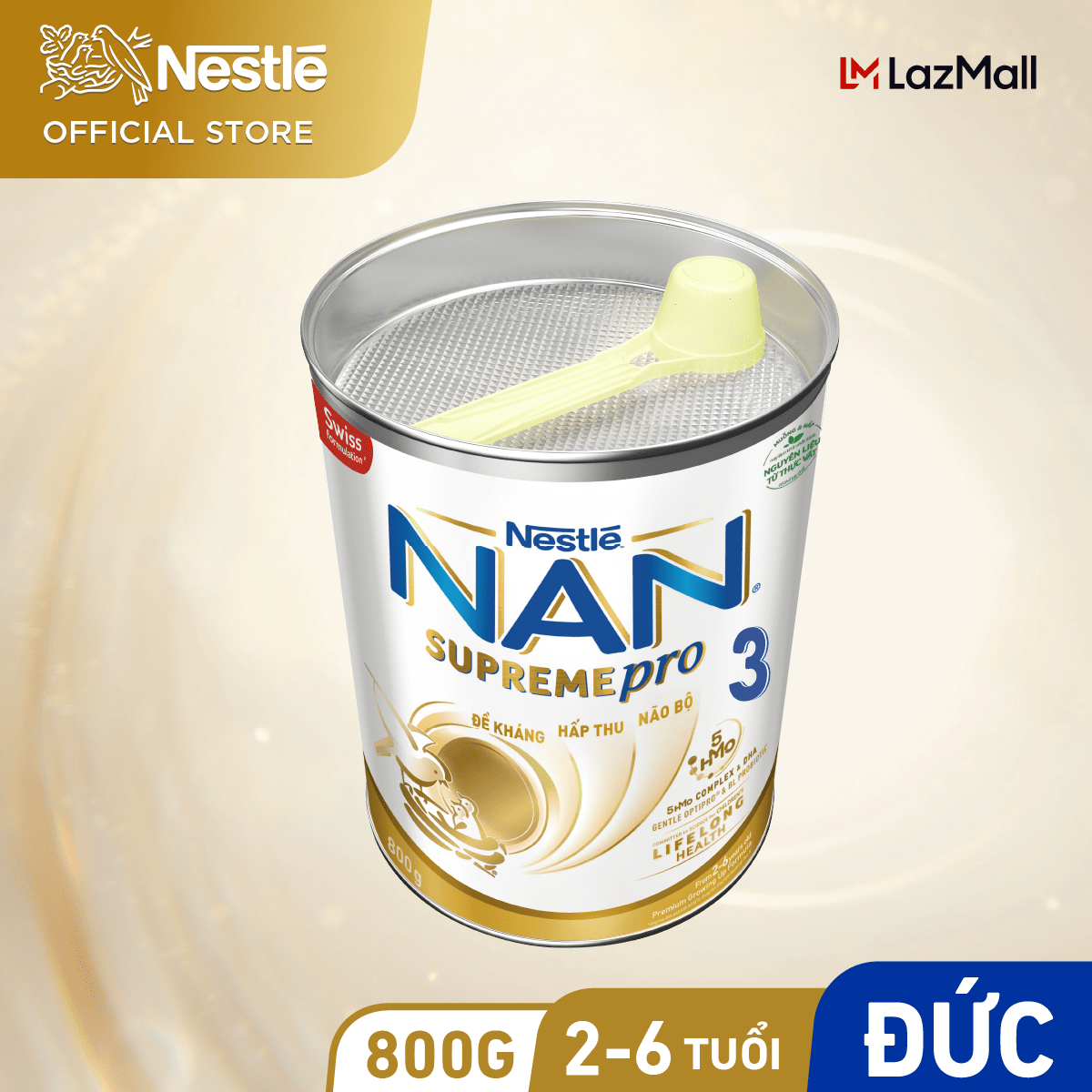 Sữa dinh dưỡng công thức nestlé nan supremepro 3 lon 800g