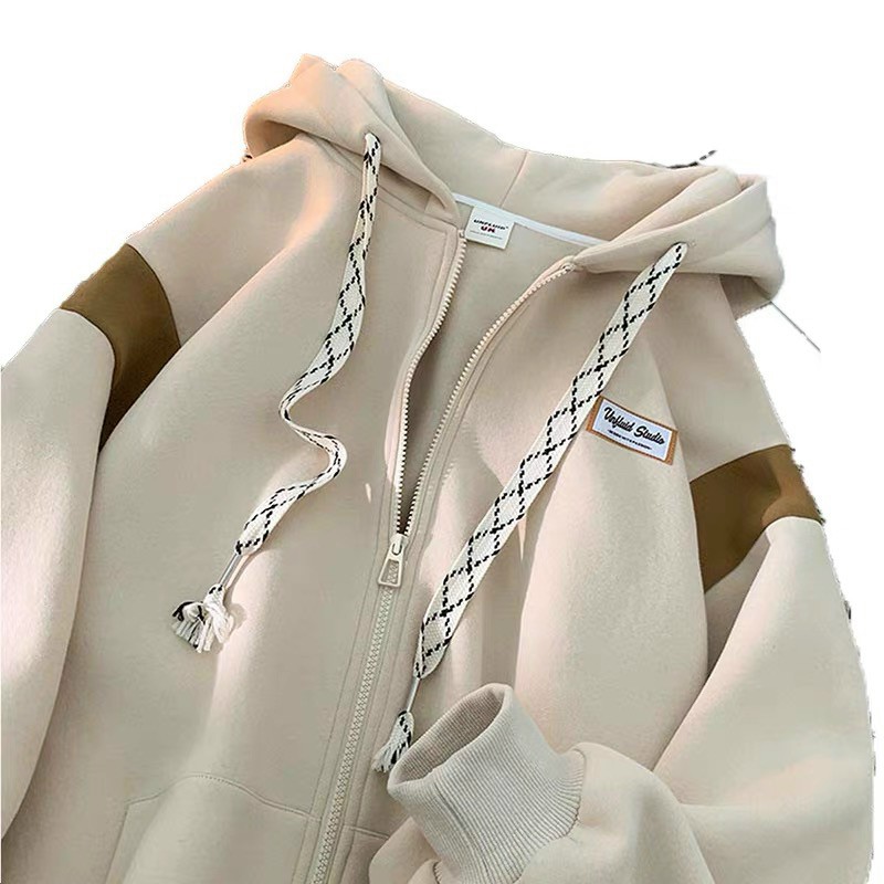 ÁO KHOÁC HOODIES THUN NỈ NGOẠI CAO CẤP DÂY KHÓA KÉO FROM RỘNG PHỐI SỌC KẺ VAI MẪU MỚI HOT TRENT. XUT