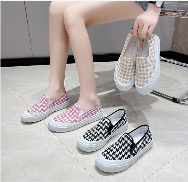 Giày lười nữ chất liệu vải đẹp censhica09