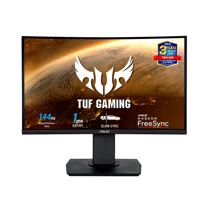 [trả góp 0%]màn hình asus vg24vq (23.8inch/fhd/va/144hz/1ms/350nits/hdmi+dp+audio)