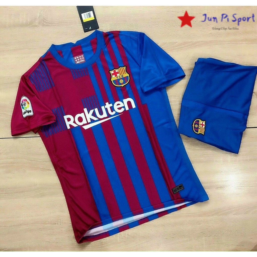Áo bóng đá clb barcelona- mua giai moi- chất polyeste thái cao cấp - co giãn 4 chiều