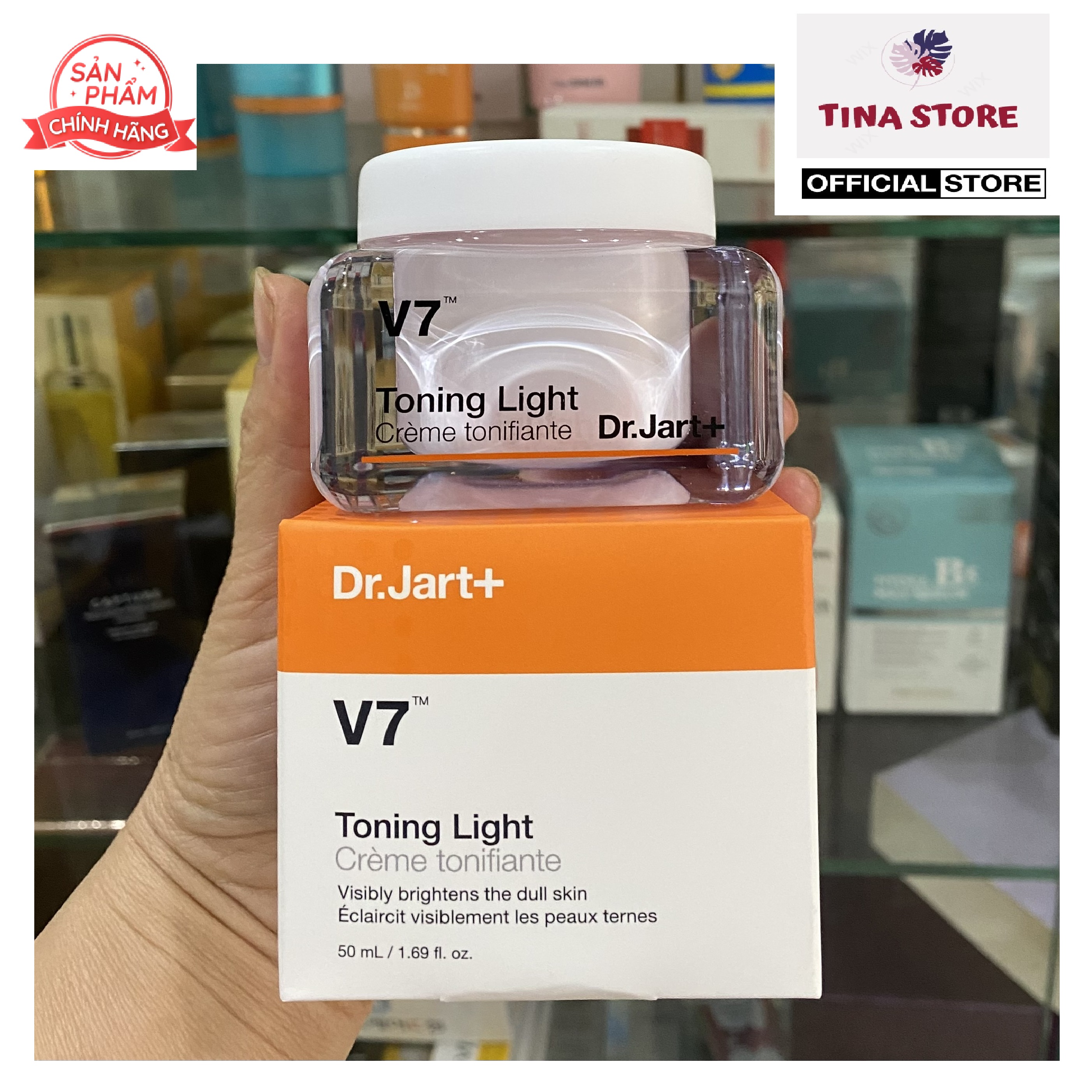 Kem dưỡng trắng tái tạo da v7 toning light dr.jart+ 50ml hàn quốc - mẫu mới