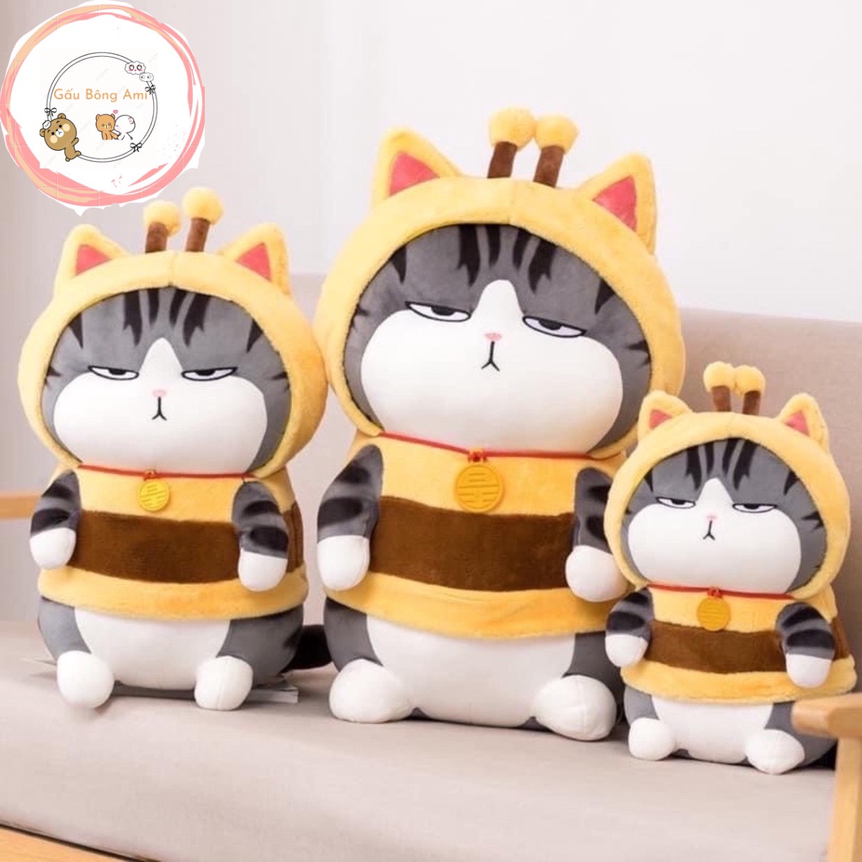 [ Hàng Mới Về ] Gấu Bông Mèo Hoàng Thượng CosPlay Ong - Mèo Hoàng Thượng Cao Cấp - Xưởng Gấu Bông Việt Nam