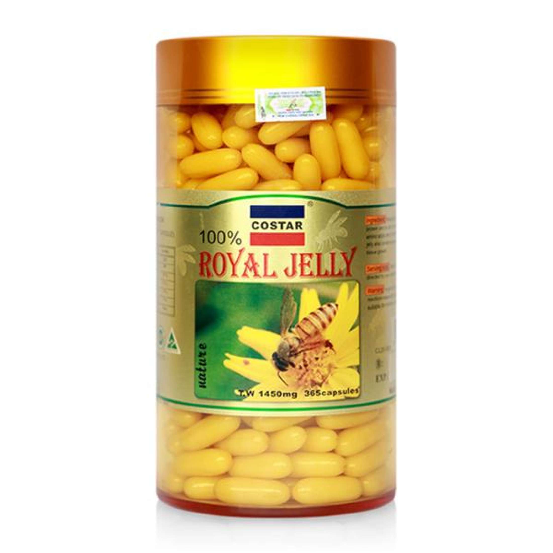 [HCM]Viên uống Sữa Ong Chúa Costar Úc Royal Jelly Soft Gel Capsules 1450mg (100 viên)
