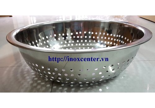 Rổ inox 304 dụng cụ nhà bếp – rổ rá inox đa năng yokoko.store / đường kính lỗ: ø 7 mm, hàng việt nam