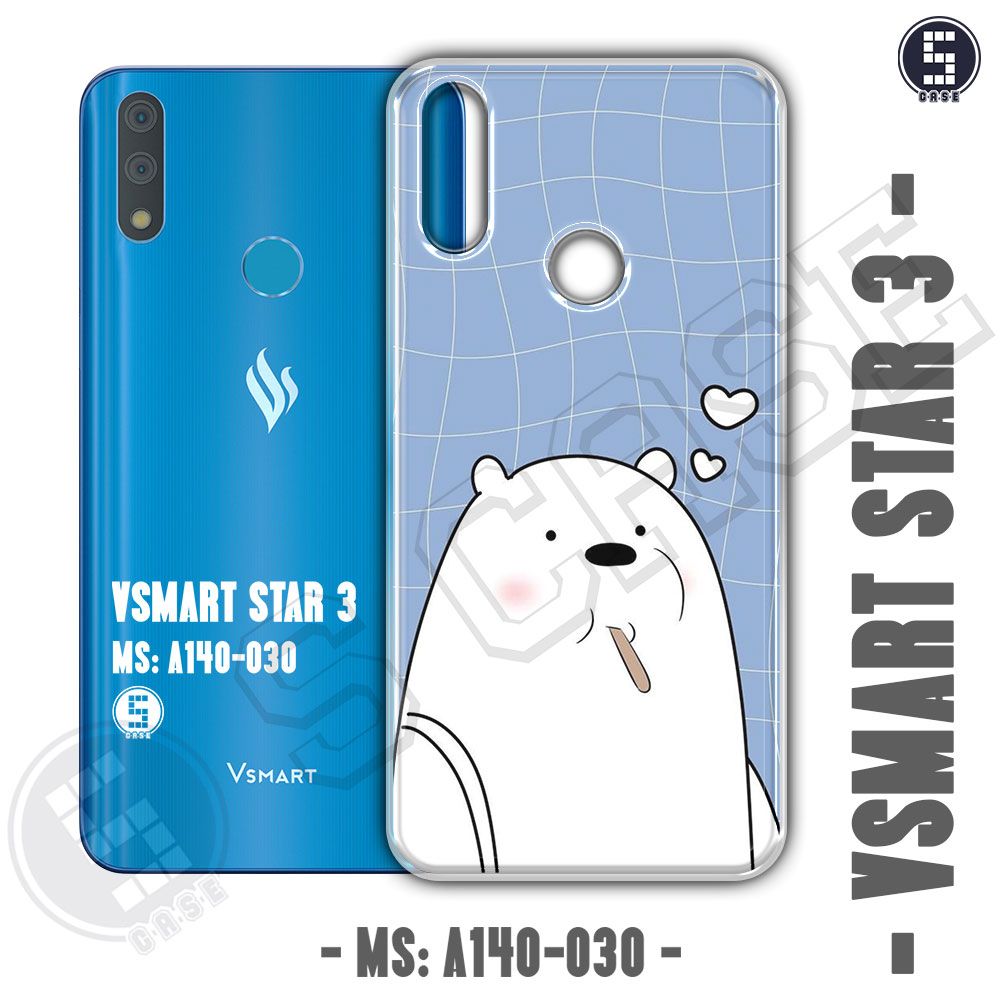 Ốp cho vsmart star 3 hình gấu bắc cực a140-030