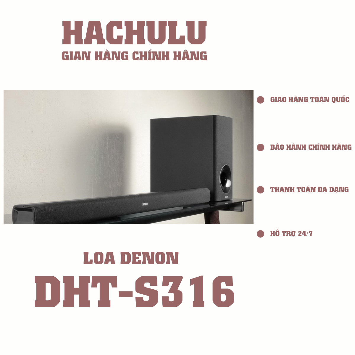 Loa tivi soundbar denon-dht-s316 - hàng chính hãng