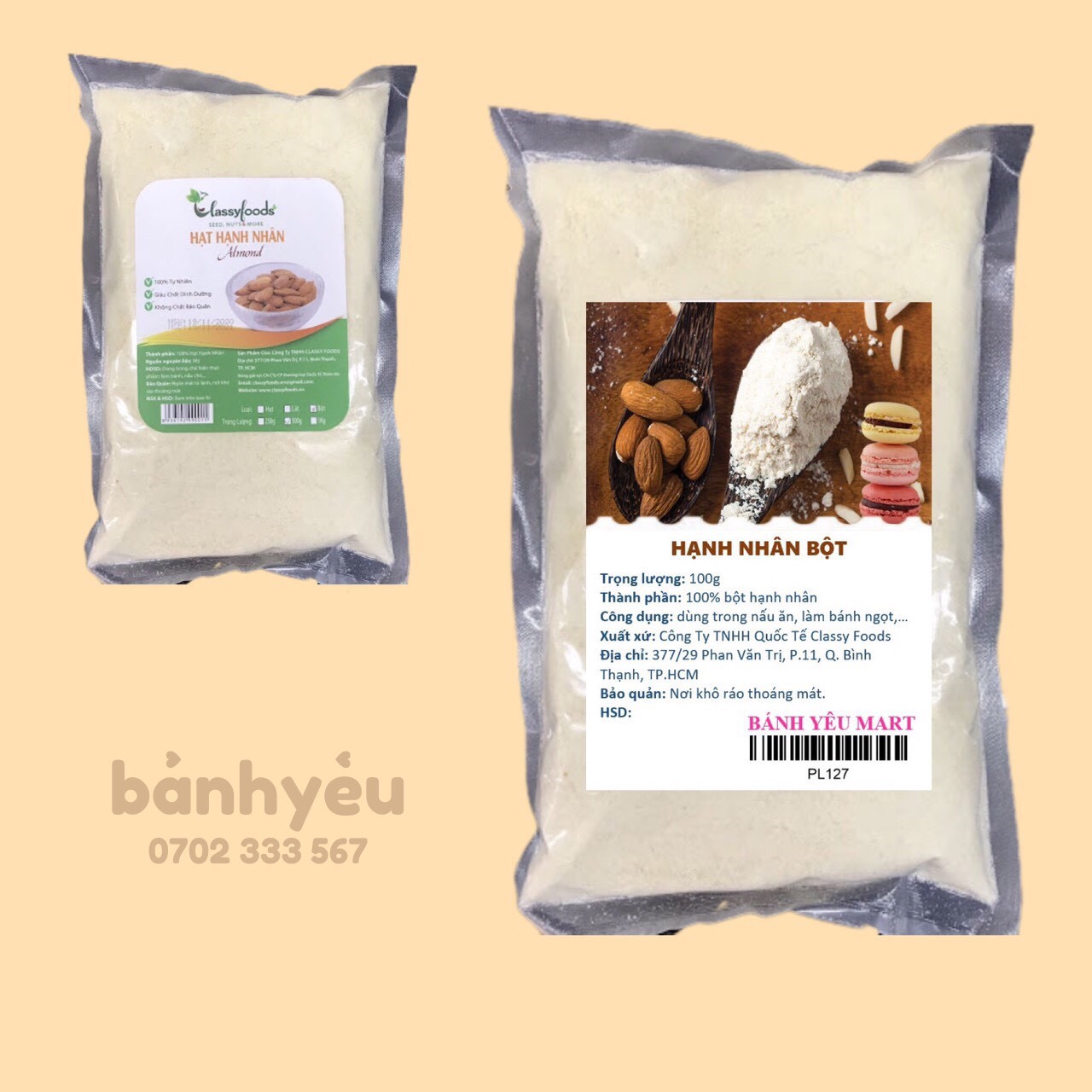 Bột hạnh nhân Úc Chia-100g