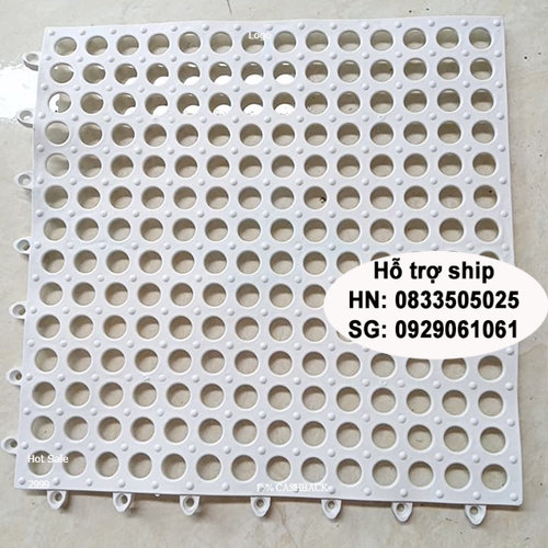 Doremiu - Tấm nhựa lót sàn chuồng chống lọt chân- có các khớp nối thành thảm nhựa lớn - 6