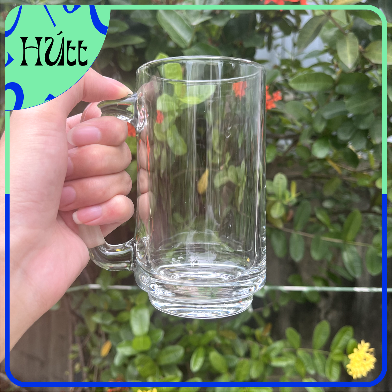 Ly Bia Thuỷ Tinh Dạng Trơn Cỡ Vừa 380ML Nhập Khẩu Thái Lan UG-315
