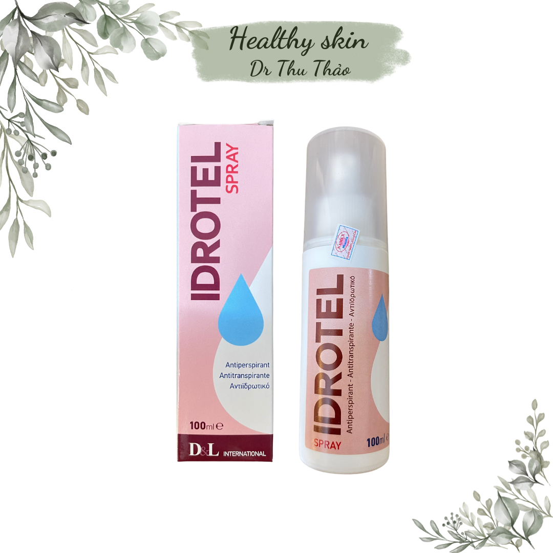 100mL Chai xịt IDROTEL Spray ngăn tiết mồ hôi tay chân nách