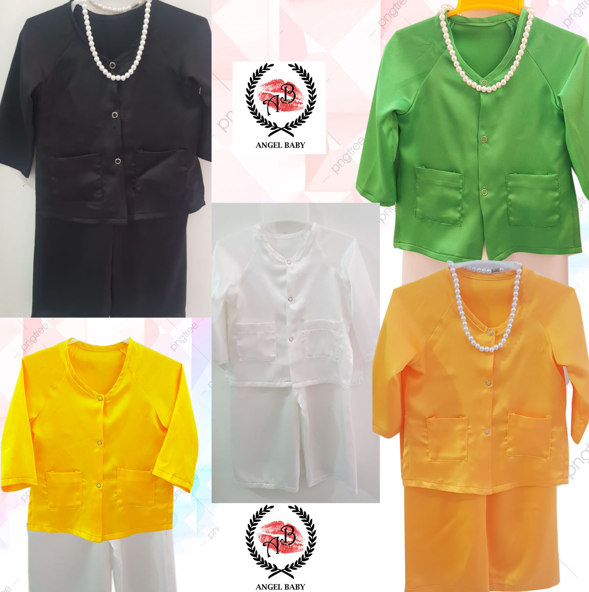 Bộ Đồ Bà Ba Trẻ Em Vải Lụa Thời Trang Thiết Kế Angel Baby
