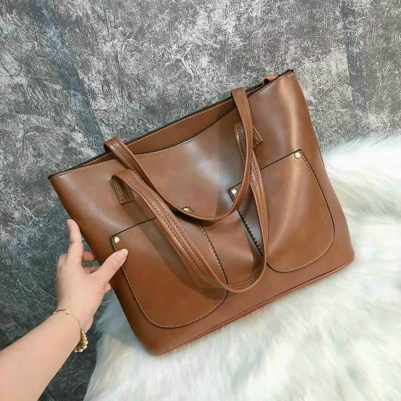 Túi xách nữ túi công sở tote da pu trơn vừa a4, lap,top thời trang công sở h07