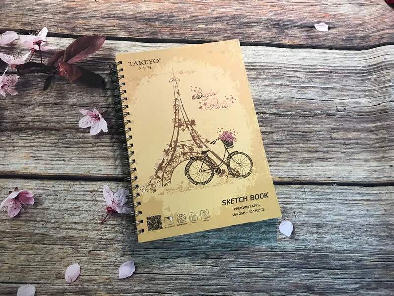 Sổ vẽ Lò Xo Takeyo 50 Tờ (a4, a5, A6)