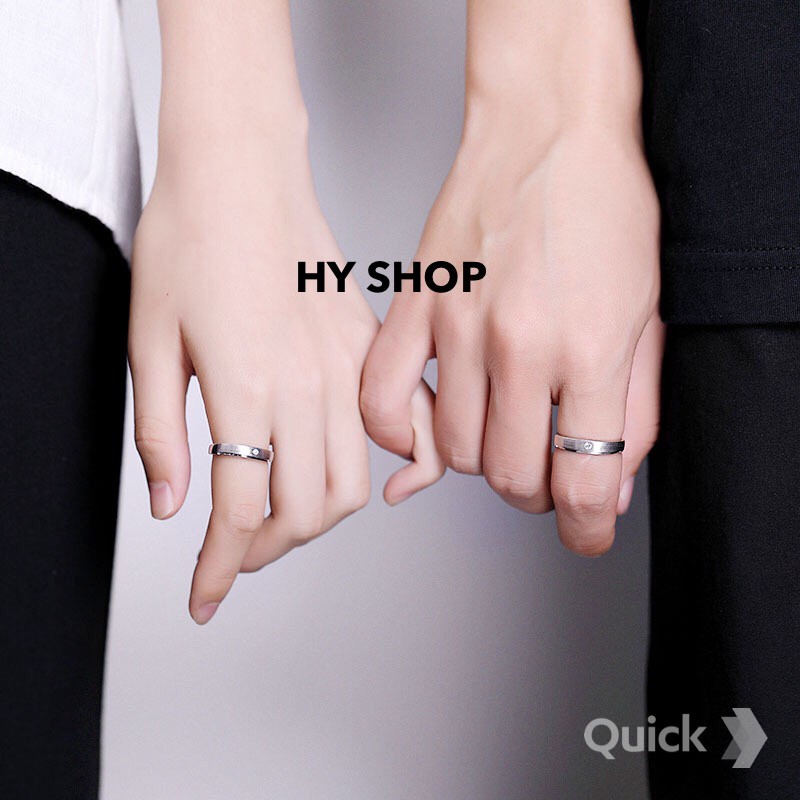 Nhẫn trơn đính kim nam nữ- nhẫn đôi - nhẫn titan thép y tế không gỉ siêu bền, thiết kế thời trang, trẻ trung, chất liệu bền đẹp, không phai màu, đảm bảo như mô tả