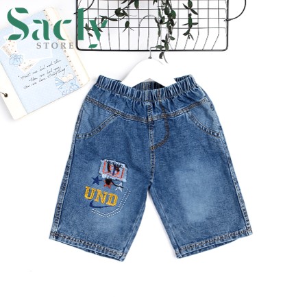 Quần jeans lửng bé trai từ 25-30kg (Quần lững bé trai từ 4 tuổi - 10tuổi)