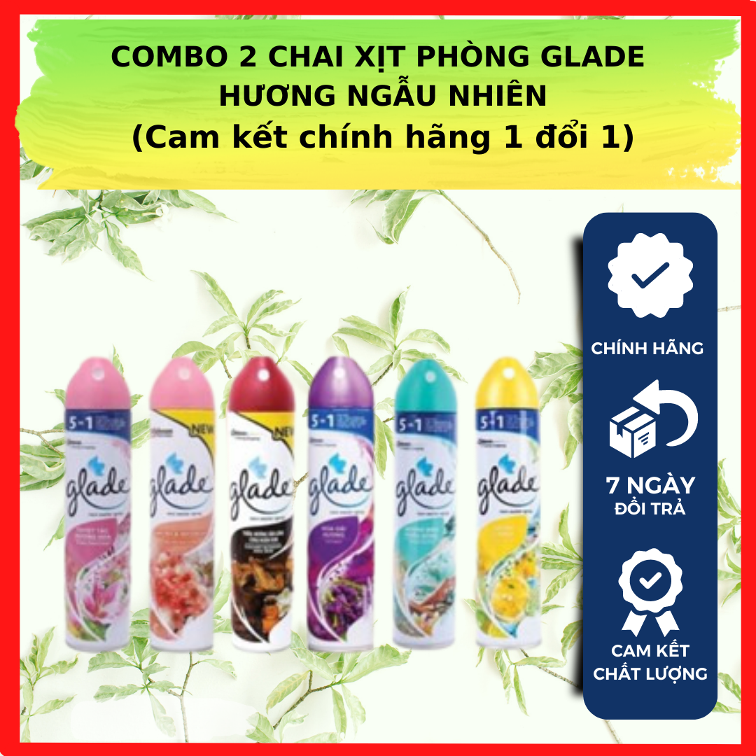 Combo 2 chai xịt phòng glade - hương ngẫu nhiên