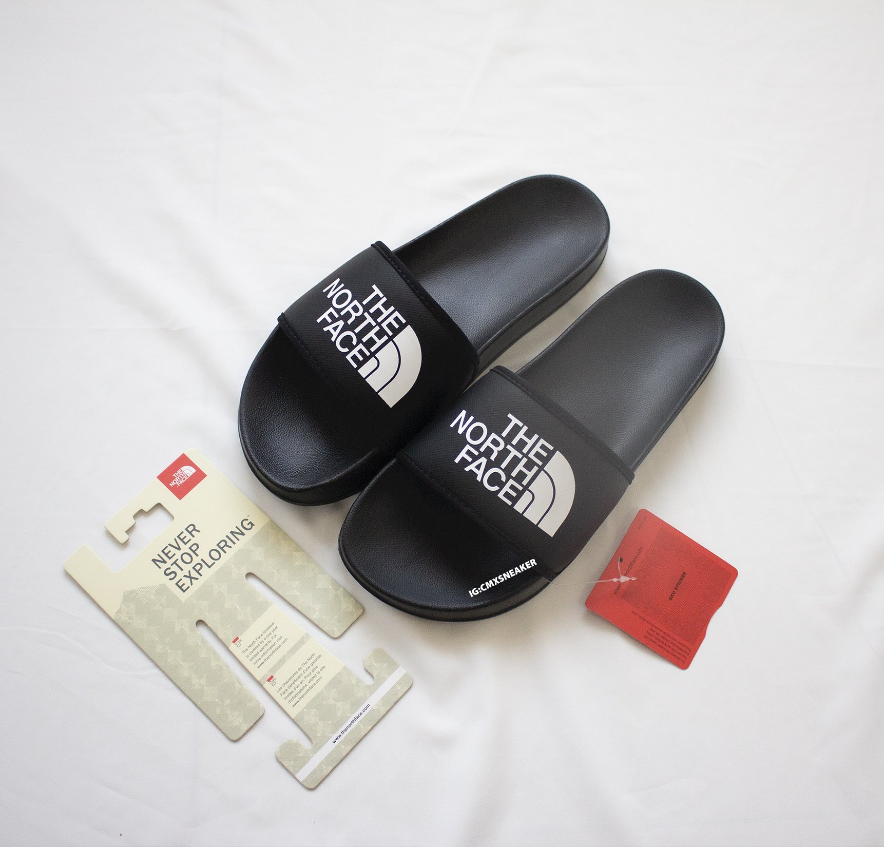 😘 dép the north face base camp iii black - real authetic 100%