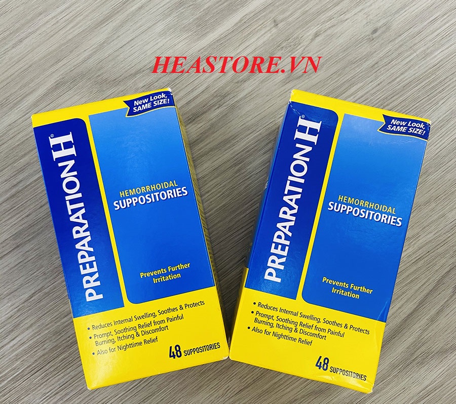 VIÊN ĐẶT TRĨ PREPARATION H SUPPOSITORIES 48 VIÊN