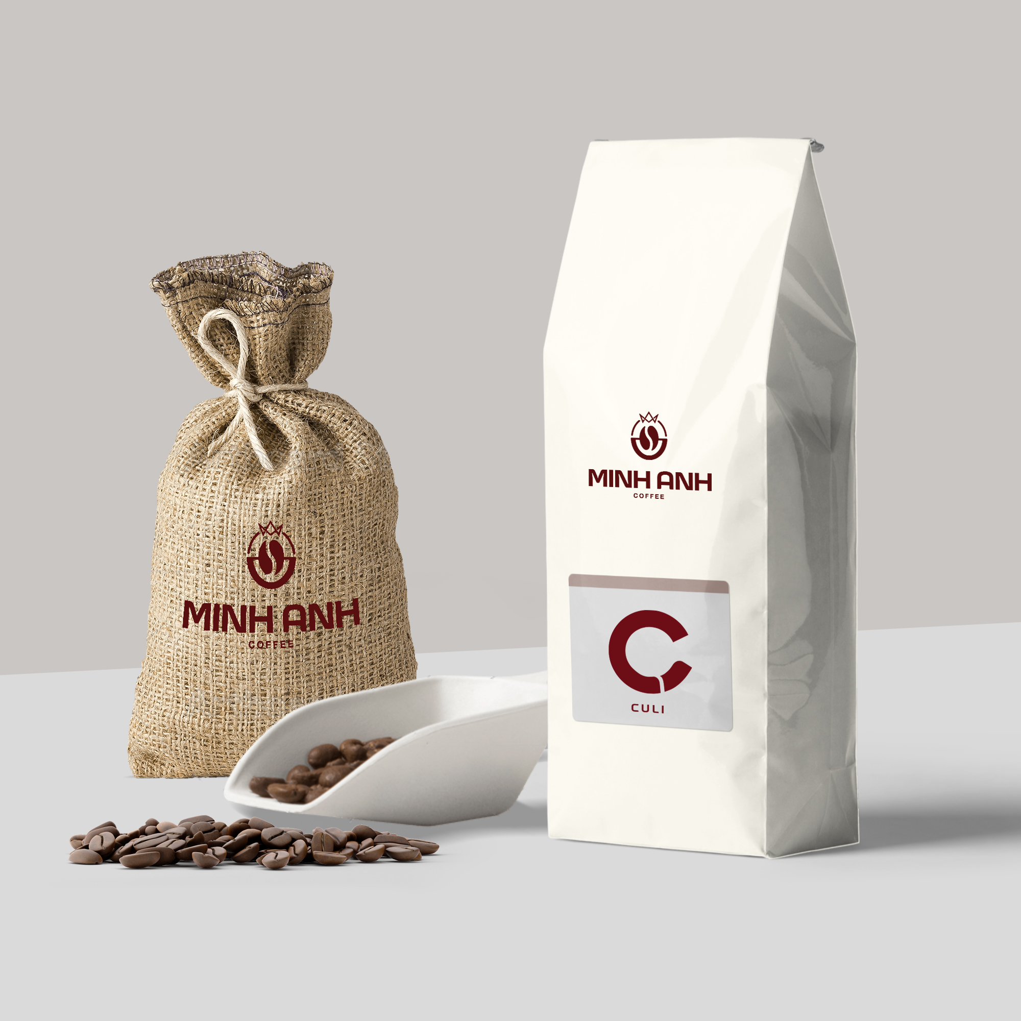 Cà phê nguyên chất CULI Minh Anh  cà phê rang mộc dành cho pha phin cực mạnh đắng đậm cafein