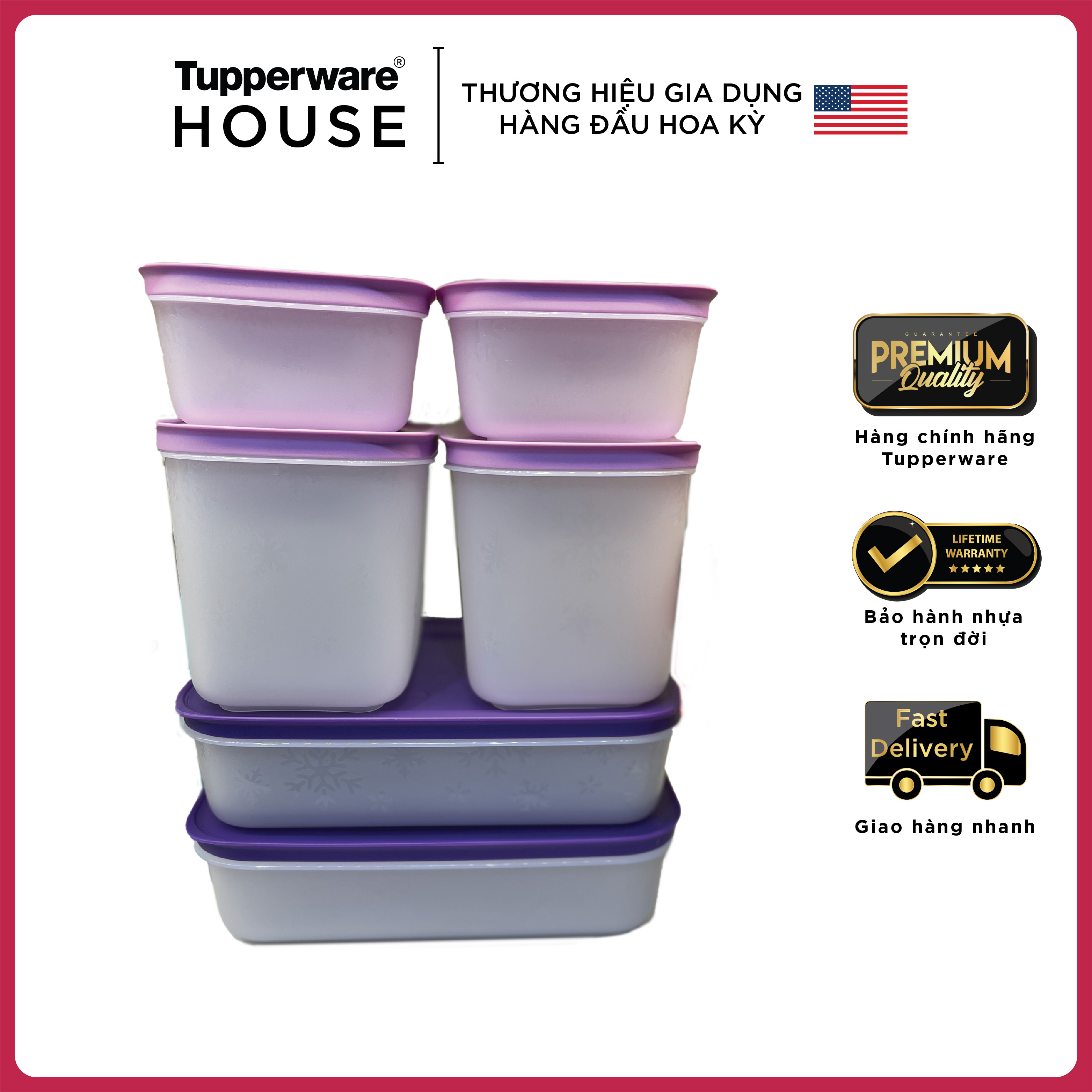Bộ hộp trữ đông Violet