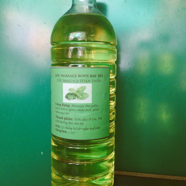 [HCM]Dầu massage body hương Bạc Hà 1000ml