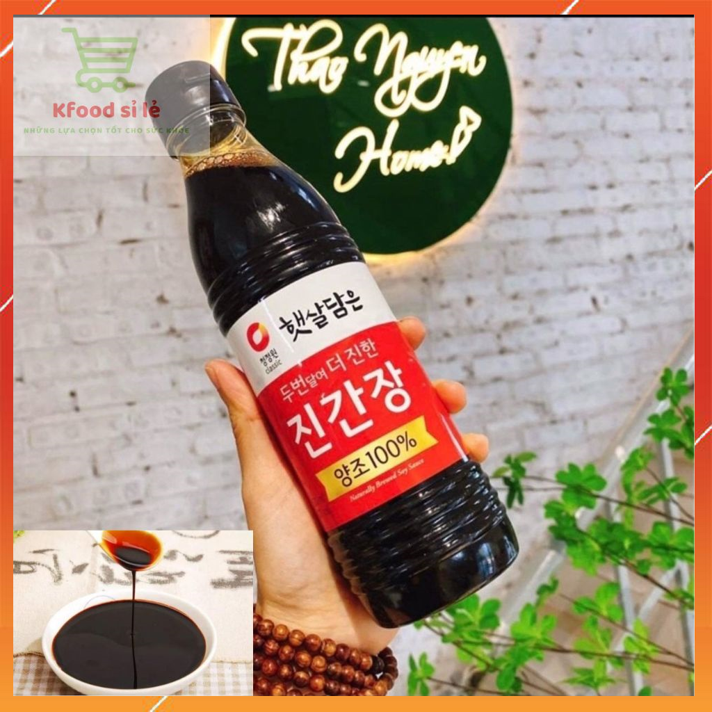Xì dầu hàn quốc daesang vị đậm để chấm 500ml