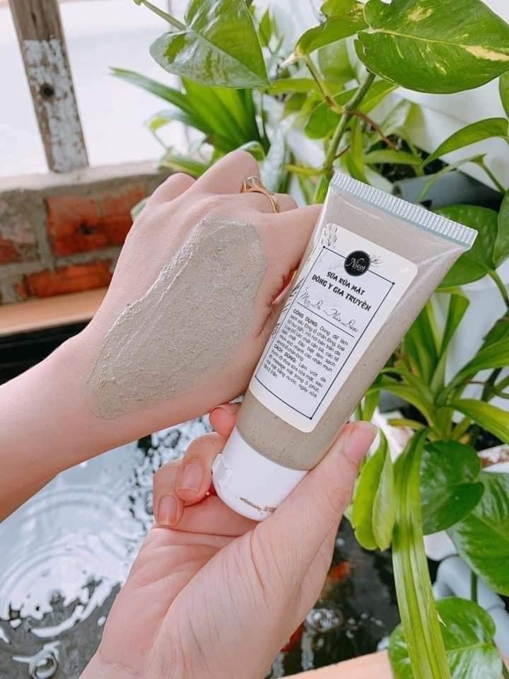 Sữa rửa mặt đông y 50gram và combo 3sp: face p1, serum ha, srm