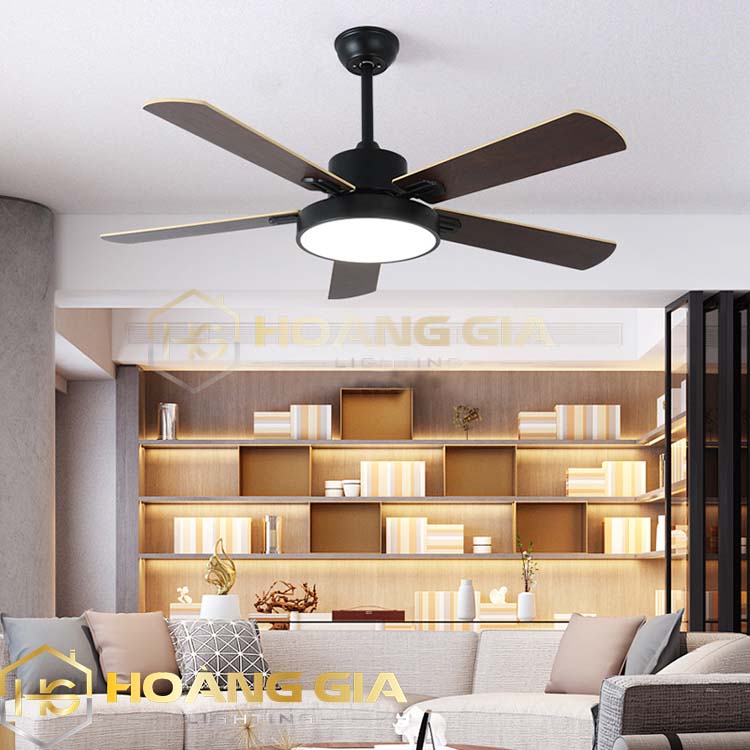 Quạt trần đèn - quạt trần 5 cánh túc tùng qs6654