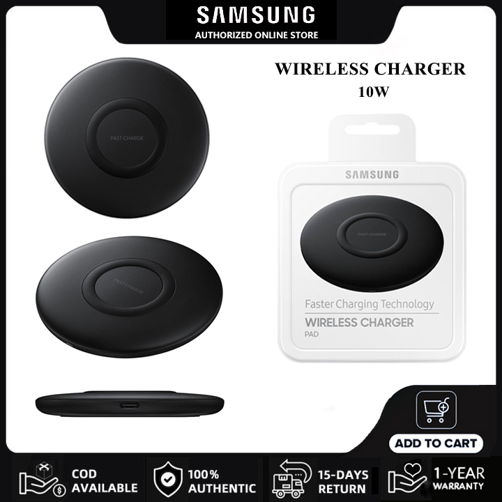 Bộ sạc không dây Samsung EP-P1100 10W QI sạc nhanh thông minh Adapter ban đầu Loại C Giao diện USB cho Galaxy S10 S9 S8 lưu ý 10 + 9, thông minh Pad