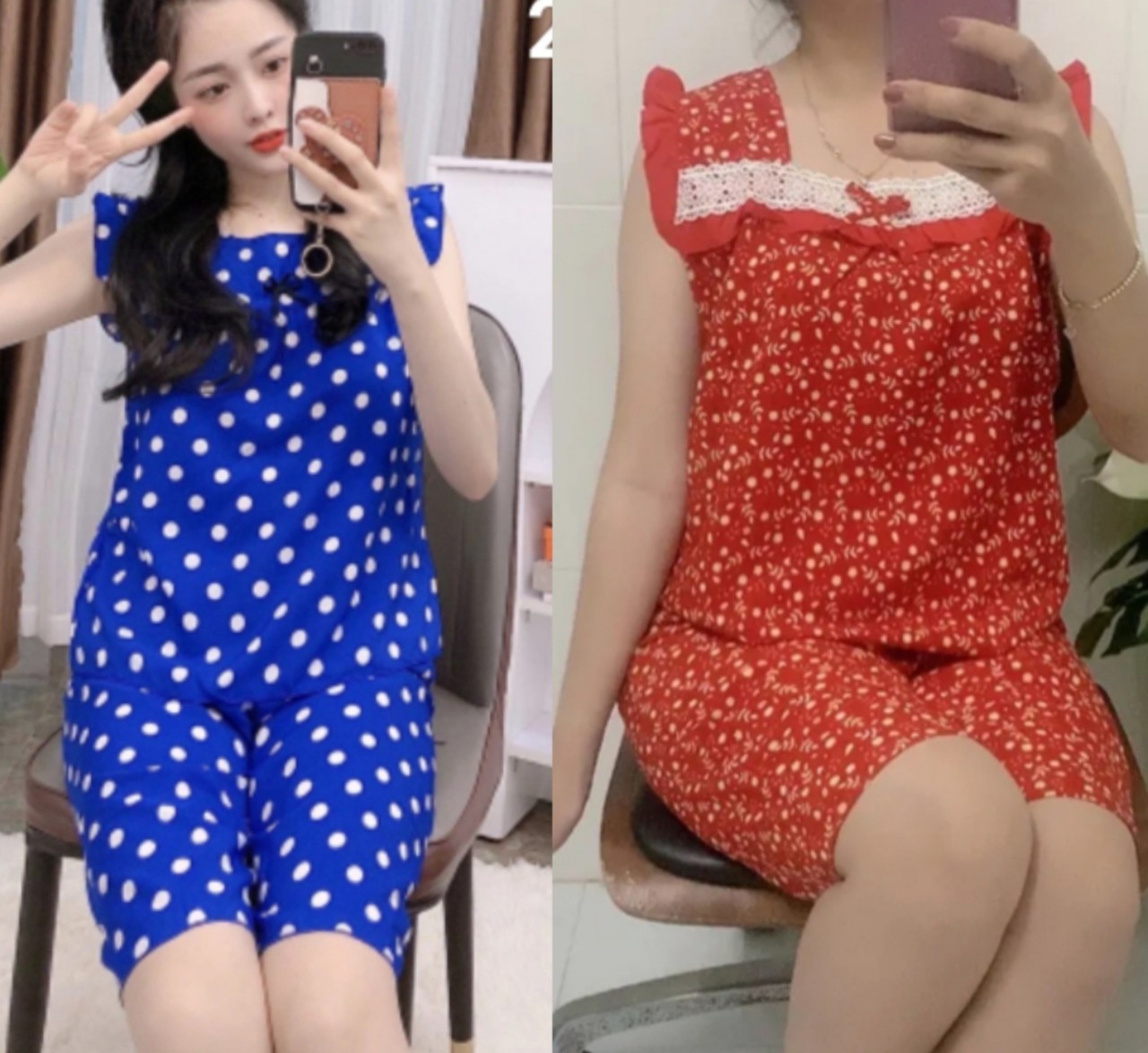 Bộ lụa hàn lững - 30 đến 53kg - ảnh thật