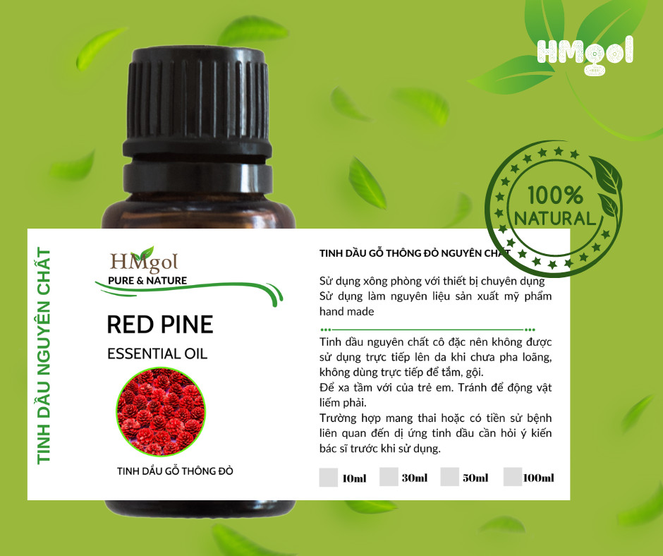 Tinh dầu Gỗ thông đỏ nguyên chất 10ml