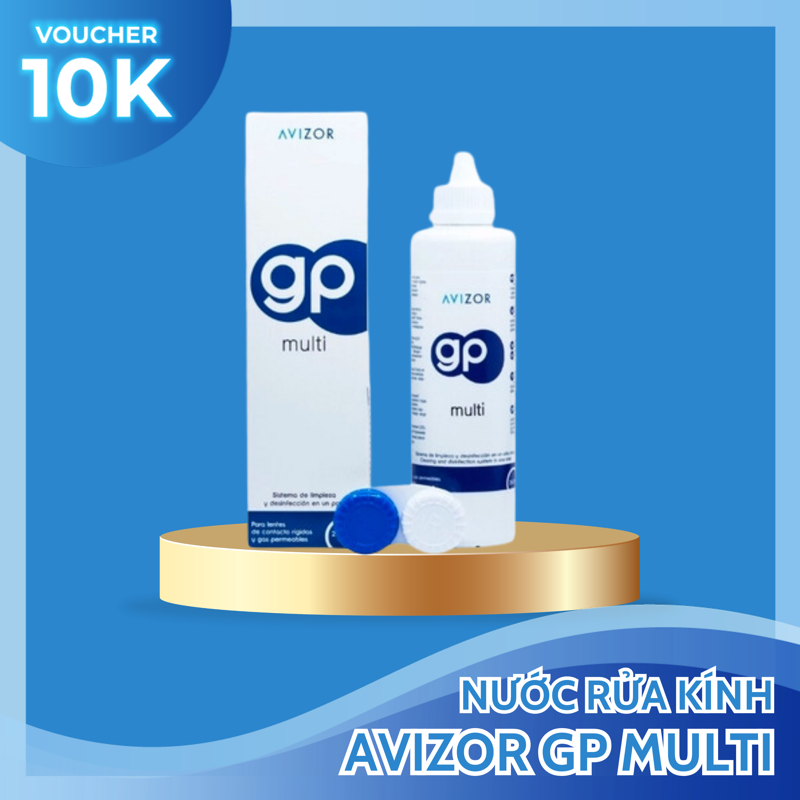 Dung dịch ngâm rửa kính áp tròng cứng Avizor GP Multi - nước ngâm lens ortho k