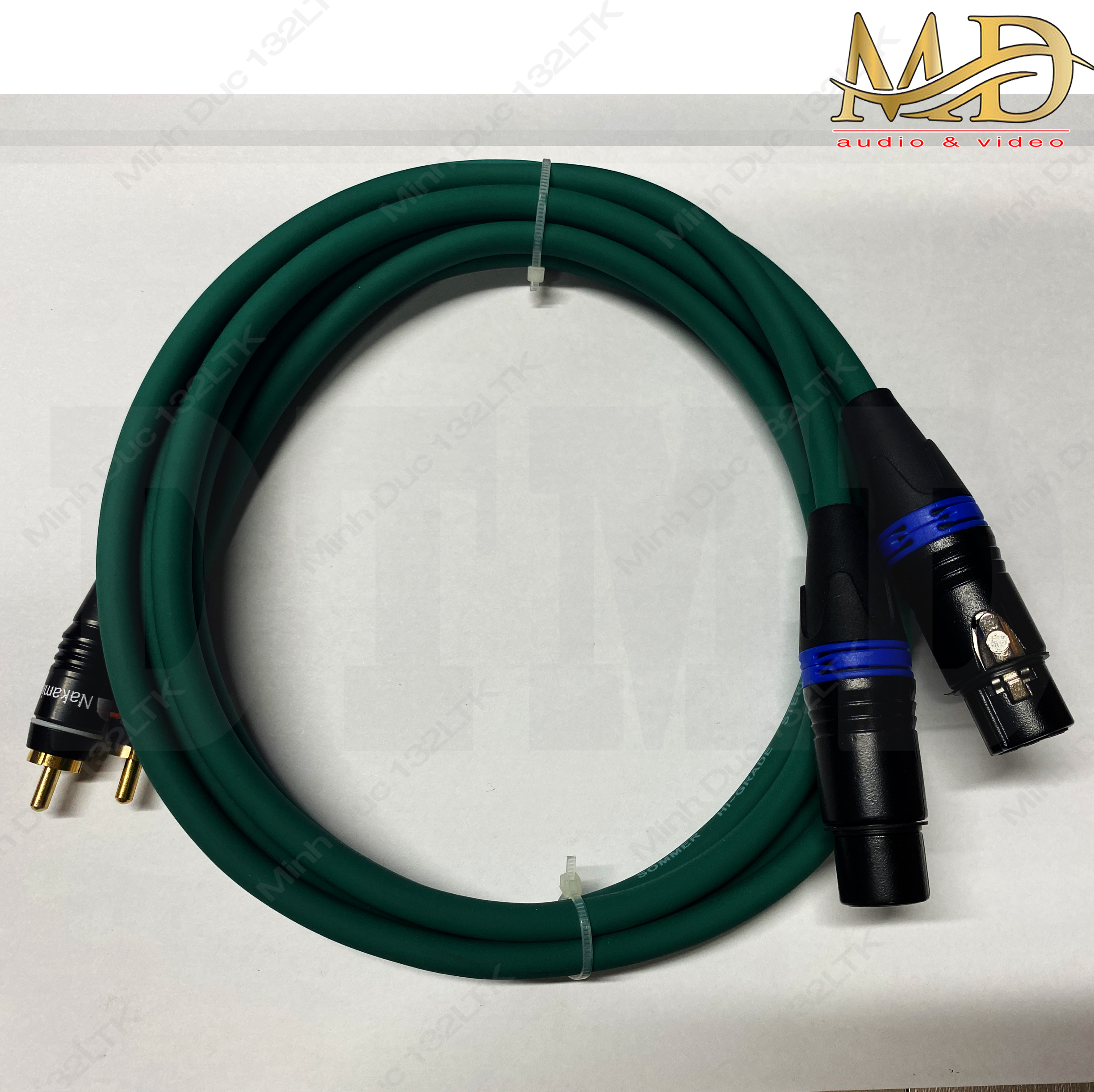 Xlr to rca to 6.5mm audio cable - cáp tín hiệu âm thanh canon - av - 6.5 ly sommer - 1m