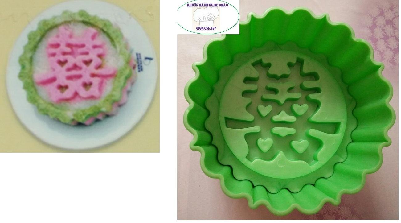 Khuôn nhấn xôi tròn nhỏ chữ Hỷ