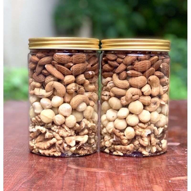 【Mới】 Combo 500gr hạt dinh dưỡng mix 4 loại (hạnh nhân óc chó mỹ nhân mắc ca điều nguyên )- hạt mix dinh dưỡng