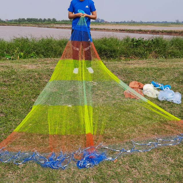 Chài cước 7 màu . kích cỡ đúng là: 3m=5kg