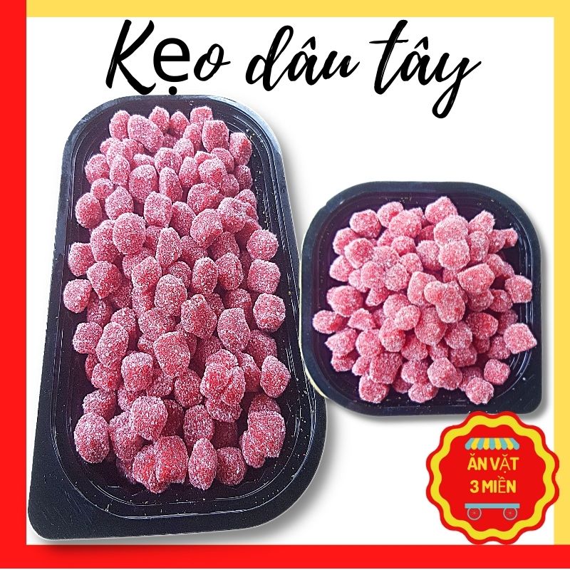 Ô mai kẹo dâu tây đà lạt 300g và 500g