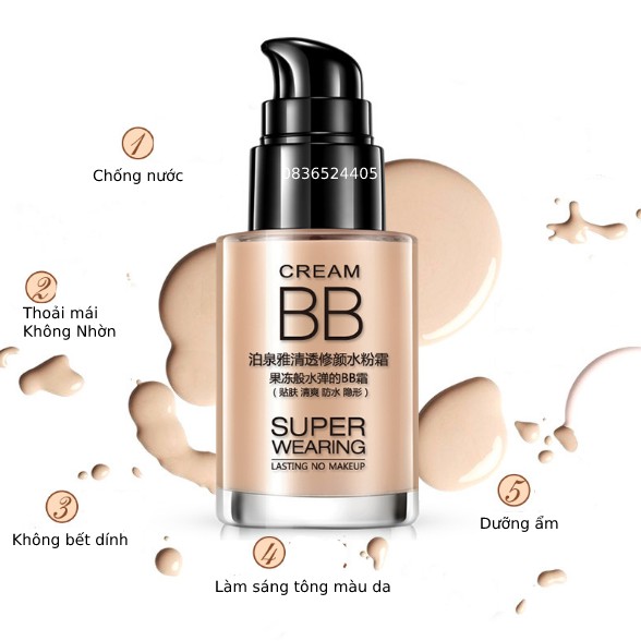 Kem Nền Trang Điểm Mịn Da BB Cream Super Wearing 30ml