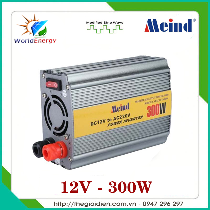 Bộ inverter kích điện 12v lên 220v 300w meind công suất đủ