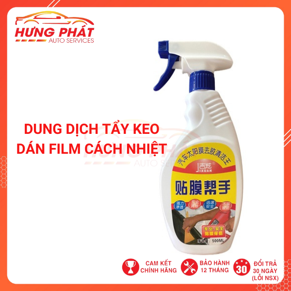 Dung dịch tẩy keo dán film cách nhiệt ô tô, dung dịch tẩy băng keo 500ml