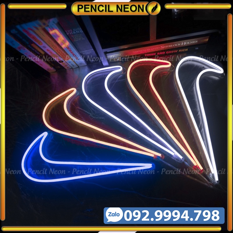 【Tặng Keo Dính】Đèn Led Neon | Logo Nike | Decor Phòng Ngủ | 16*32Cm | Đèn Ngủ Để Bàn | Quà Tặng Trang Trí - Pencil Neon