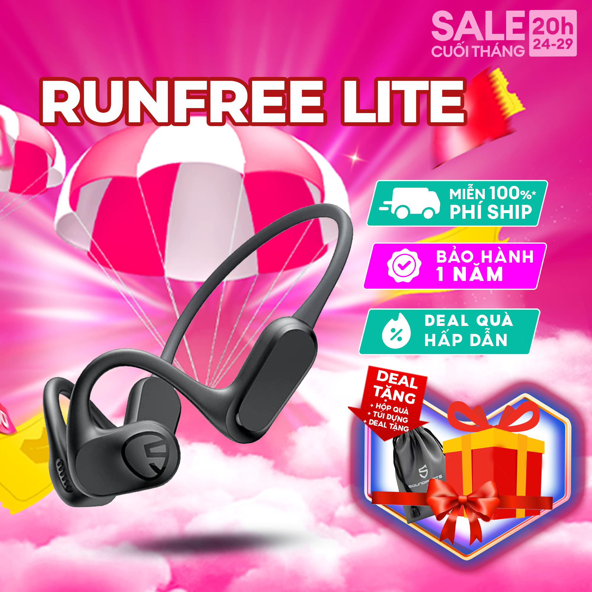 Tai nghe Bluetooth thể thao SoundPEATS Runfree Lite