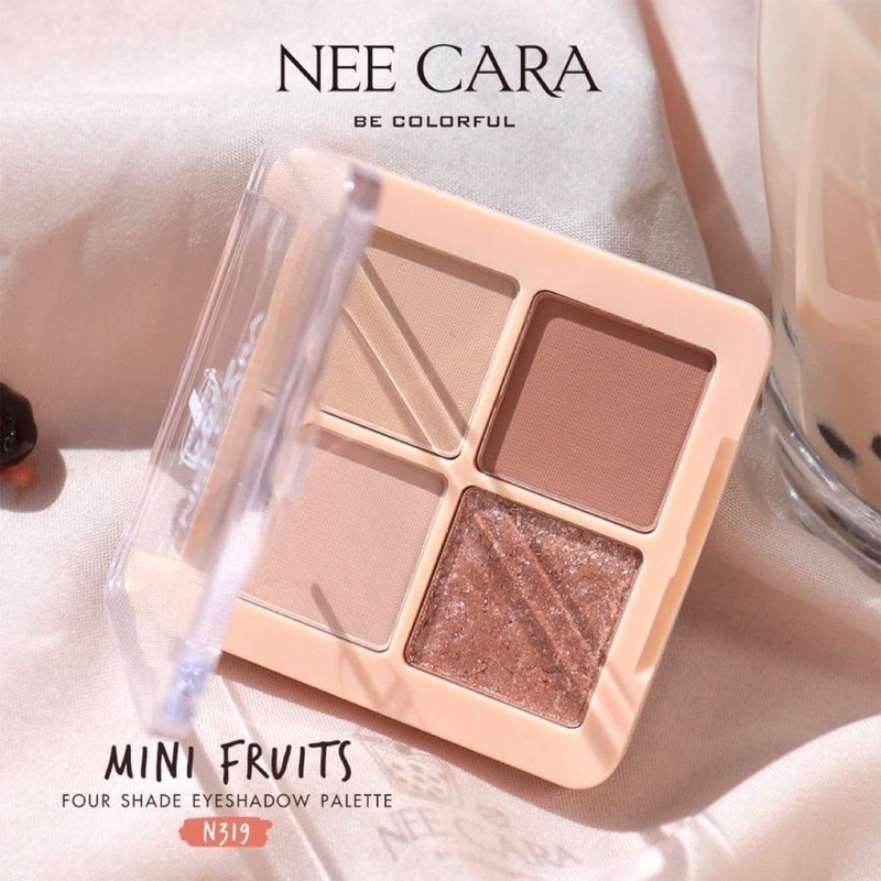 Bảng phấn mắt 4 ô Neecara tone trà sữa/ hồng đất/ nâu tây N319