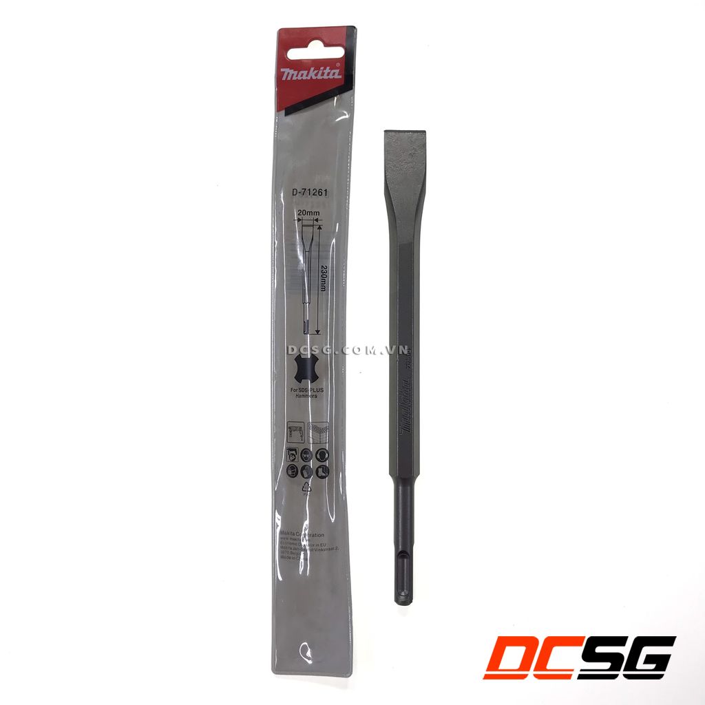 Mũi đục dẹp 20x230mm makita d-71261