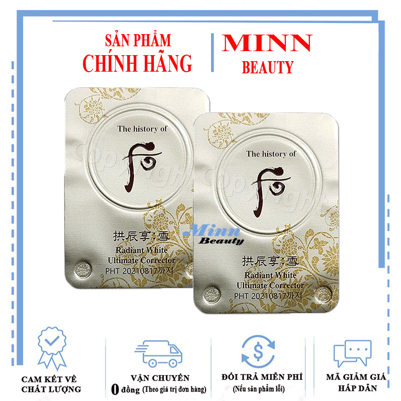 Combo 2 Vỉ Cao Cho Da Bị Nám Hoàng Cung Whoo Gongjinhyang Seol Radiant White Ultimate Corrector 1ml X 2